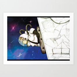 Into the galaxy Art Print
