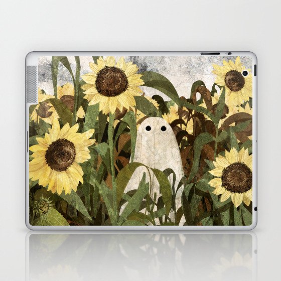 There's A Ghost in the Sunflower Field Again... Laptop & iPad Skin