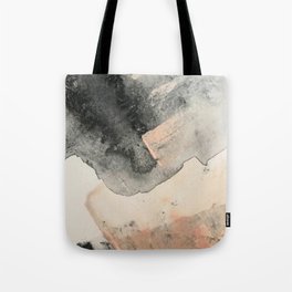 Peace and Quiet [2]: a pretty, minimal abstract piece in gray and peach by Alyssa Hamilton Art Tote Bag