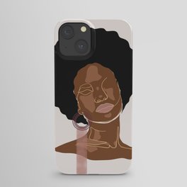 Black beauty girl, Melanin queen, African American women, dark skin girl, afro female iPhone Case