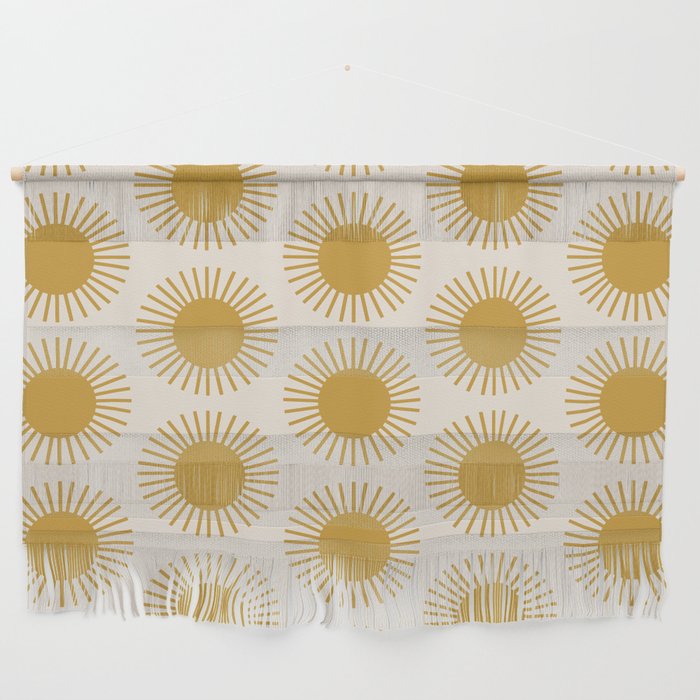 Golden Sun Pattern Wall Hanging