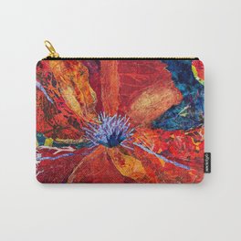Red Calla Lilies, Kiss of Death floral blossoms portrait painting by Bohumil Kubista Carry-All Pouch