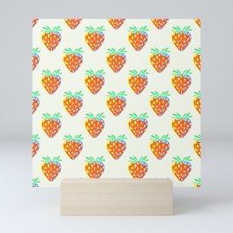 Vibrant Strawberries Mini Art Print