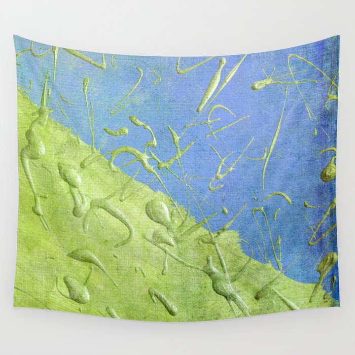 Peridot Rain Wall Tapestry