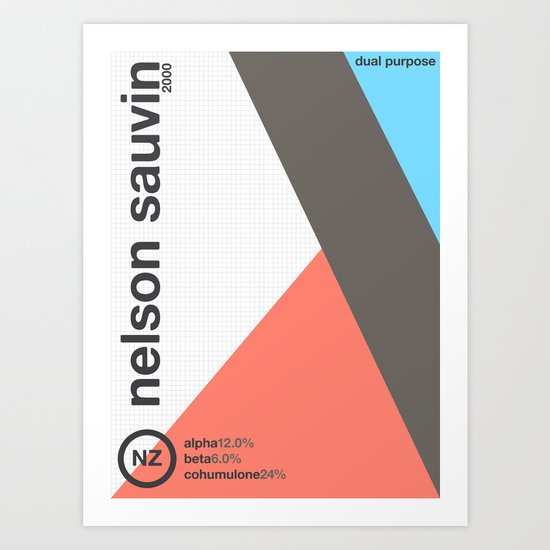 nelson sauvin//single hop Art Print