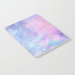 Pink Blue Galaxy Painting Notebook