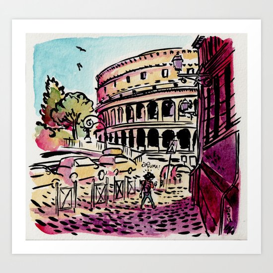 Ciao Mamma! - Colosseo, Roma Art Print
