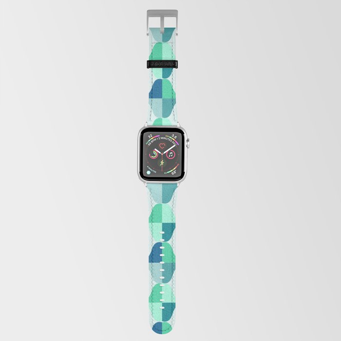 Whale Song Midcentury Modern Arcs Mint Teal Apple Watch Band