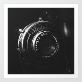 A Close-up of a Vintage Kodak Camera | Black & White Photography | Product Photography | Photo Print | Fine Art Print Art Print