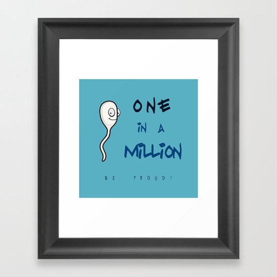 1 in Million Framed Art Print