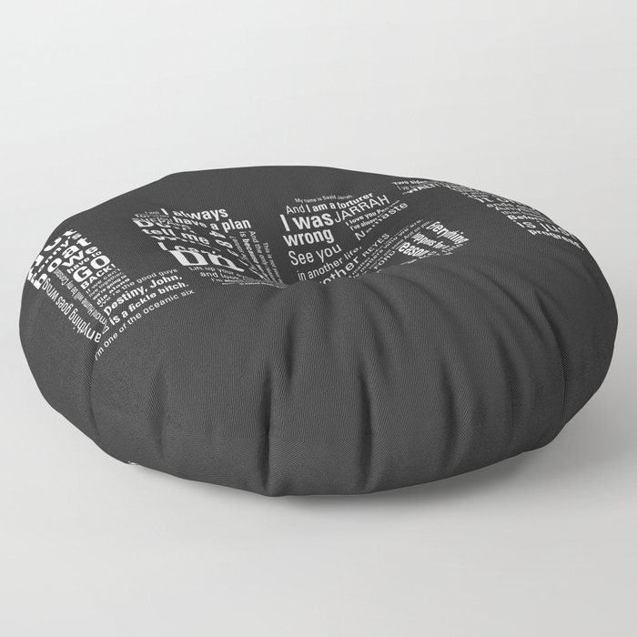 LOST Quotes // Classic Drama Tv Show, Sci-Fi, Geek Floor Pillow