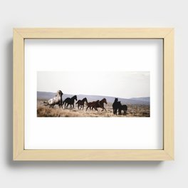 Wild Mustangs Recessed Framed Print