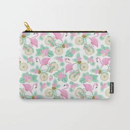 Tropical Bike Pattern Carry-All Pouch