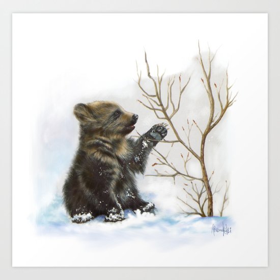 bear cub Art Print