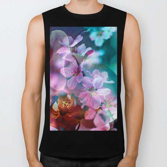 Double Flowers Biker Tank