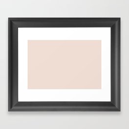 Ultra Pale Apricot Solid Color Pairs PPG Spice Cookie PPG1063-2 - All One Single Shade Hue Colour Framed Art Print