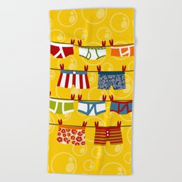 Underpants Laundry Beach Towel