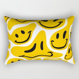 TRIPPY MELTING SMILE PATTERN Rectangular Pillow