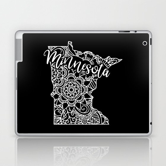 Minnesota State Mandala USA America Pretty Floral Laptop & iPad Skin