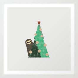 Minimal Christmas Slot Art Print