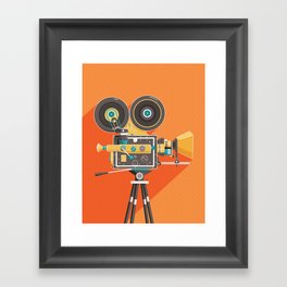 Cine: Orange Framed Art Print
