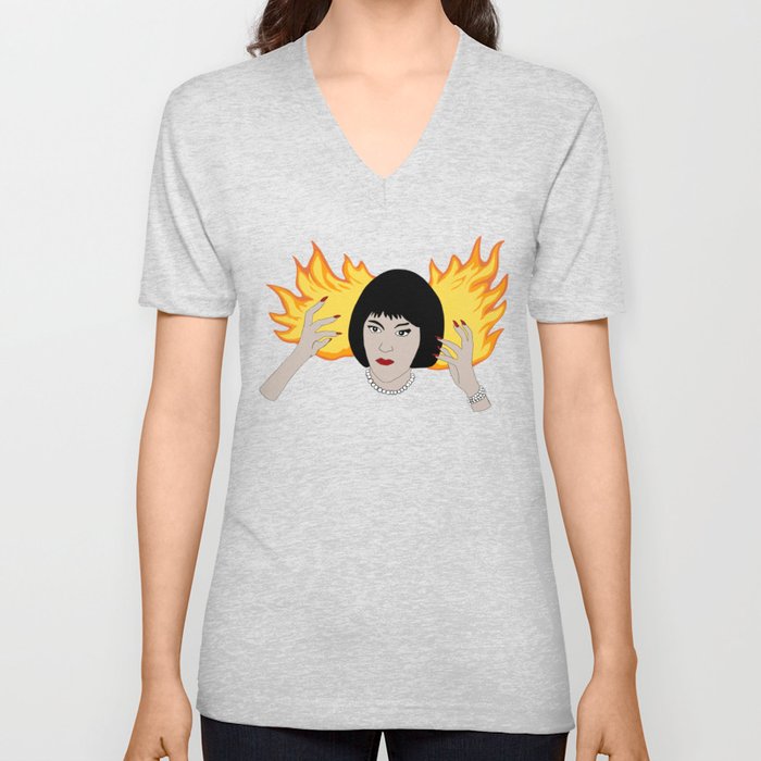 Flames! V Neck T Shirt