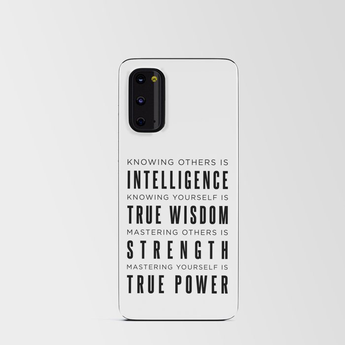 Knowing yourself is true wisdom - Lao Tzu Quote - Literature - Typography Print 1 Android Card Case