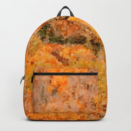 Abstract texture watercolor painting #1 - Orange Backpack
