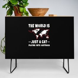 World Is Just A Cat Play Australia Day Australian Credenza