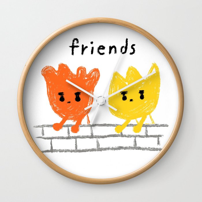 flower friends Wall Clock