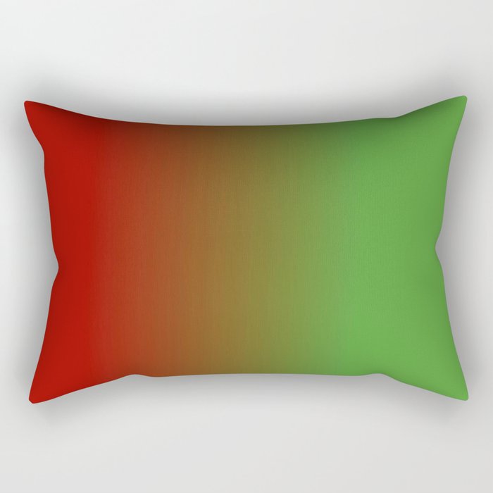 Ombre in Red Green Rectangular Pillow