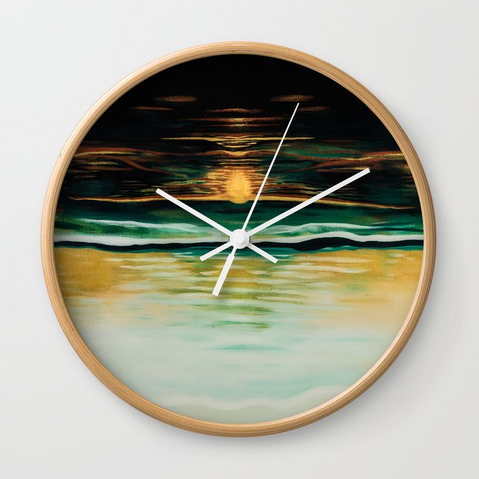 Bathing Sunset Wall Clock