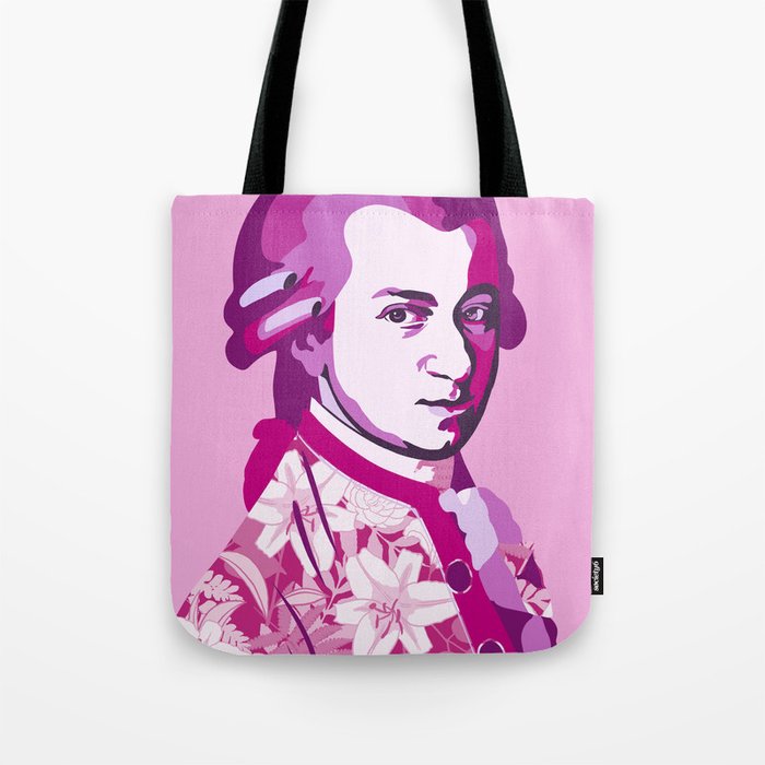 Hot Pink Mozart  Tote Bag