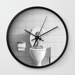 Aliens in the Toilet ! Wall Clock