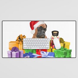 Merry Christmas Gifts Nutcracker - Boxer Dog Santa Claus Desk Mat