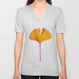 ginkgo biloba leaf V Neck T Shirt