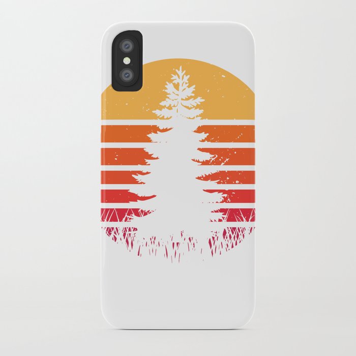 Beautiful Pine Tree Distressed Sunset Retro Vintage Men Women T Shirt Iphone Case By Danafashion