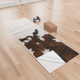 Simple Scandinavian Primitive Cowhide Print (screen print, photograph) Yoga Towel