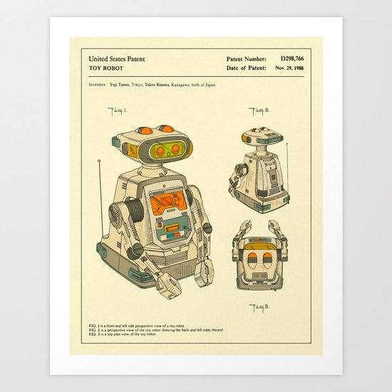 Robot Patent (1988) Art Print