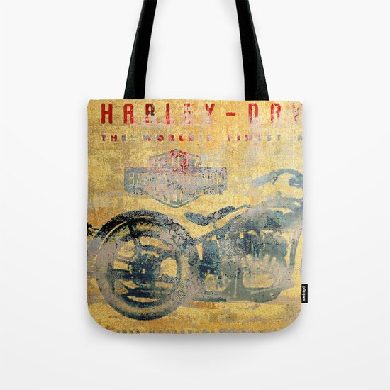 HD - Vintage Motorcycle Tote Bag