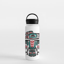 Haida Tlingit Native Raven Totem Water Bottle