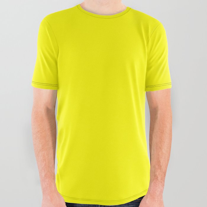 Bright Yellow All Over Graphic Tee
