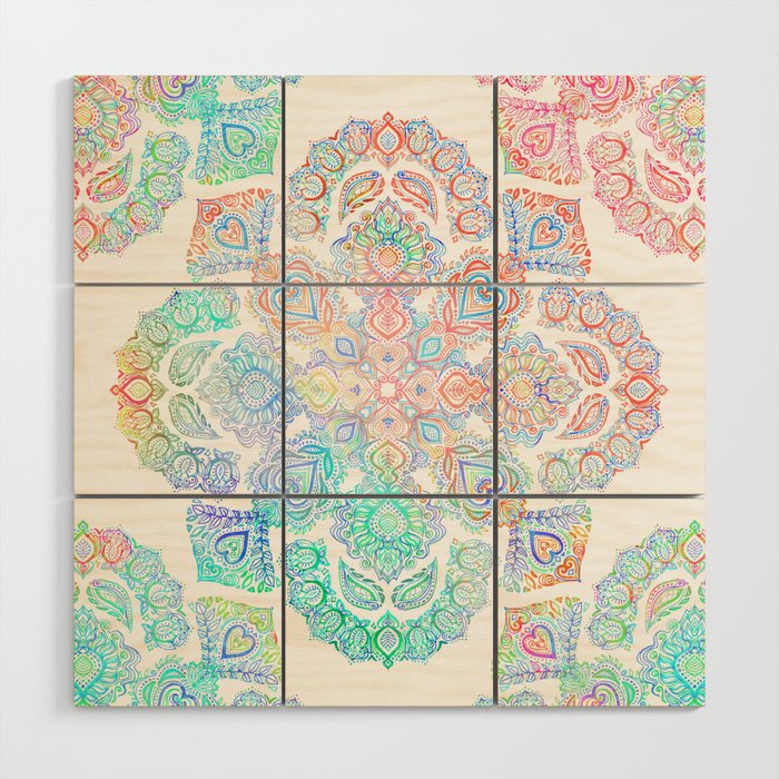 Boho Intense on White - customer request : )  Wood Wall Art