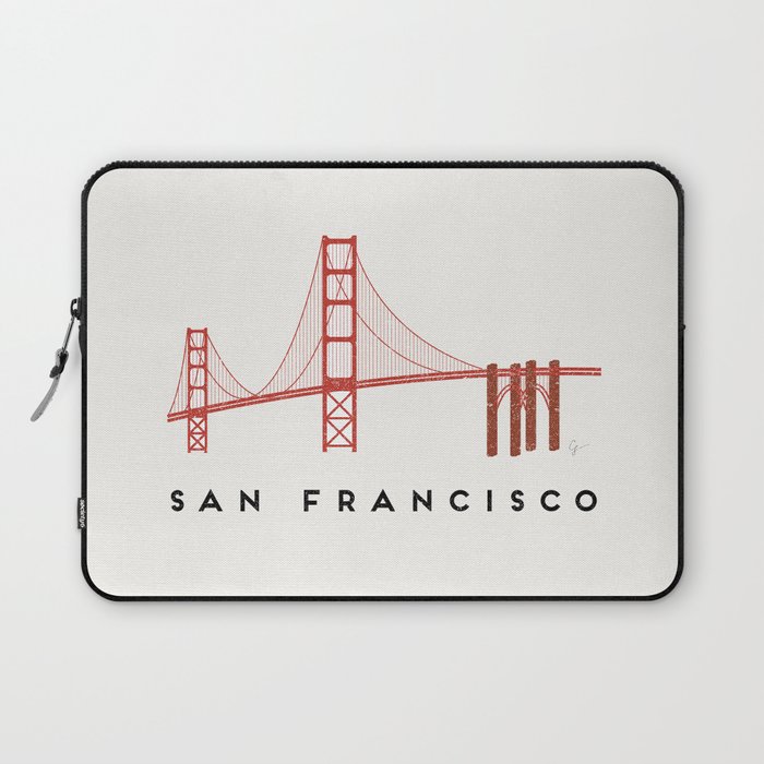 Golden Gate Bridge 2 San Francisco California Laptop Sleeve By Carrielymandesigns