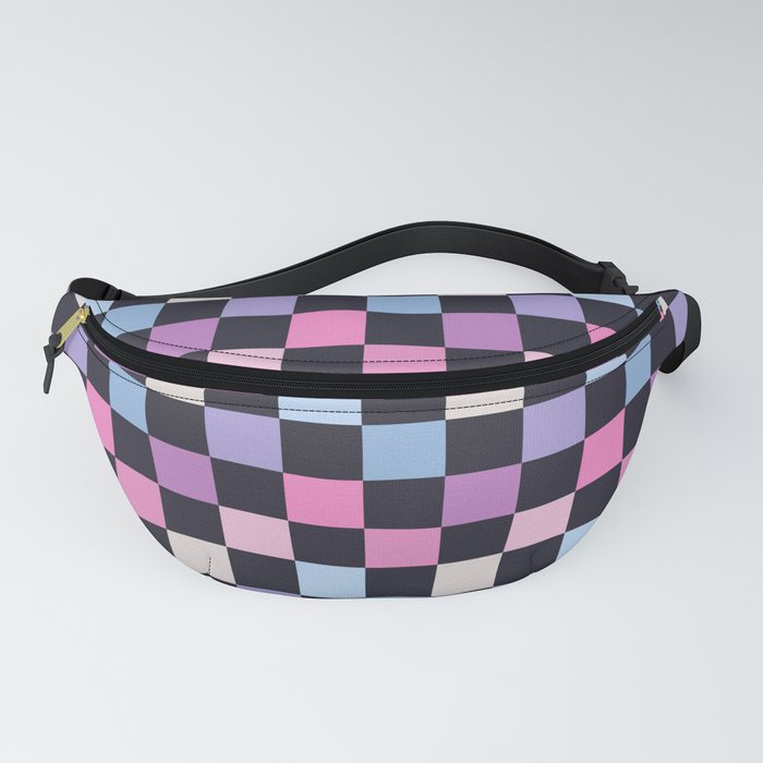 Checkerboard Checkered Checked Check Chessboard Pattern in Polychrome Multicolor Colors Fanny Pack