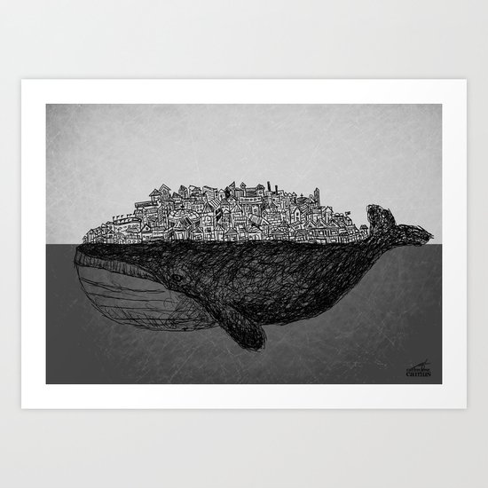 Whale City Art Print