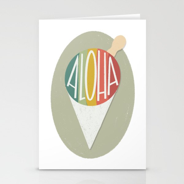 Taro Patch Design Aloha Shave Ice Stationery Cards