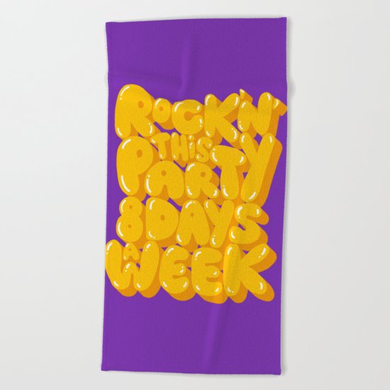 ROCK'N' THIS PARTY Beach Towel