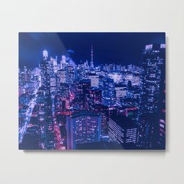 Toronto - A Neon Angle Metal Print
