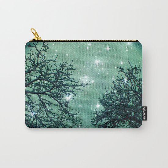 Aqua Skies N Stars Through The Trees Carry-All Pouch